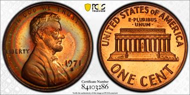 1971-S 1C PR66RB