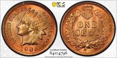 1906 1C MS66+ RD