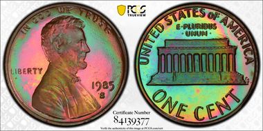 1985-S 1C PR67BN