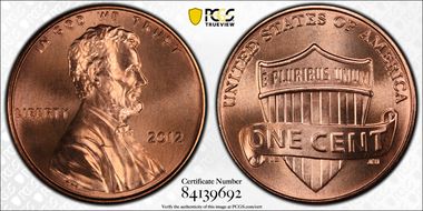 2012 1C Shield MS68RD