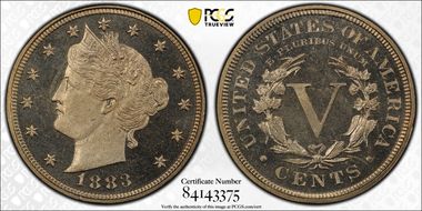1883 5C With CENTS PR66CAM