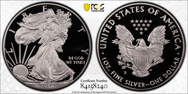 2017-S $1 Silver Eagle Congratulations Set First Strike PR70DCAM