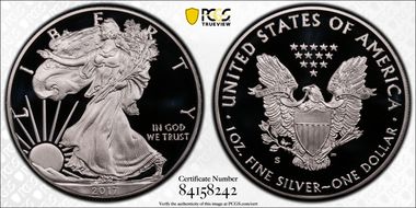 2017-S $1 Silver Eagle Congratulations Set First Strike PR70DCAM
