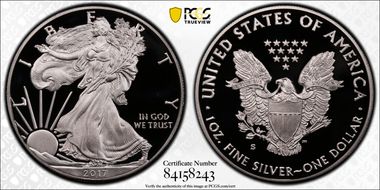 2017-S $1 Silver Eagle Congratulations Set First Strike PR69DCAM