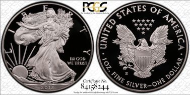 2017-S $1 Silver Eagle Congratulations Set First Strike PR70DCAM