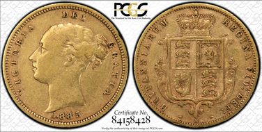 1885-M 1/2 Sov S-3863B VF35