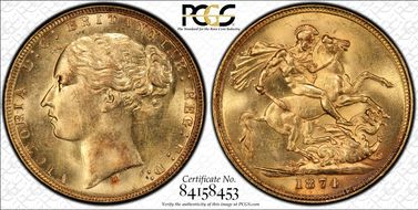 1874-M Sov S-3857 St. George MS62