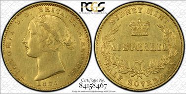 1865-SY 1/2 Sov AU50