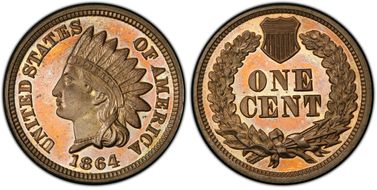 1864 1C Copper Nickel PR66CAM