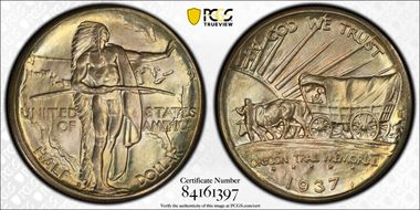 1937-D 50C Oregon MS66