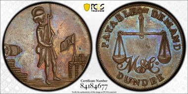 (c.1790) Tk 1/4D DH-39 Angusshire, Dundee MS64BN