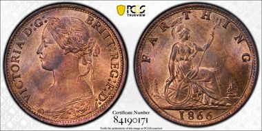 1866 1/4D S-3958 MS66RB