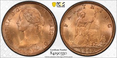 1860 1/4D S-3958 Beaded Border MS66RD