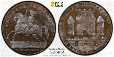 (c.1790) Tk 1/2D DH-87 Somersetshire Bridgewater MS66BN