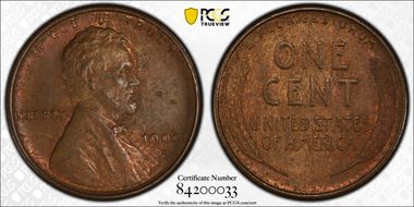 1909-S VDB 1C AU55BN