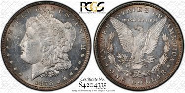 1878 8TF $1 VAM 23, Crazy Lips MS63PL