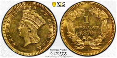 1870 G$1 MS61