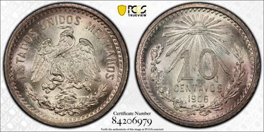 1906-M 10C KM-428  Ag MS66