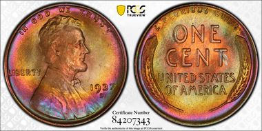 1937-D 1C MS65RB