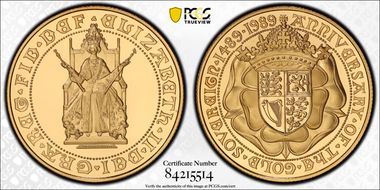 1989 £2 500th Ann. Sovereign S-SD3 PR70DCAM