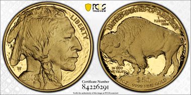 2017-W $50 American Buffalo .9999 Fine Gold First Day of Issue PR70DCAM