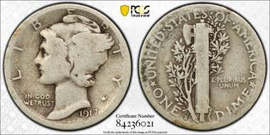 1917-S 10C G4