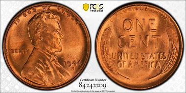 1944-S 1C MS66RD