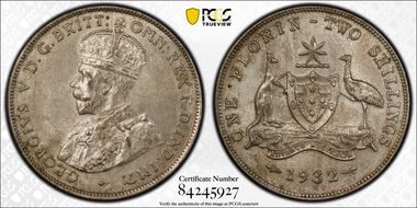 1932(m) Florin KM-27  Ag MS61