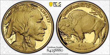 2017-W $50 American Buffalo .9999 Fine Gold First Strike PR70DCAM