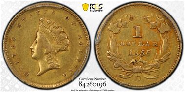 1855-O G$1 XF45