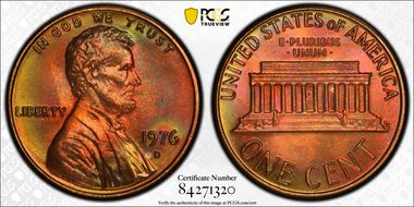 1976-D 1C MS66RB