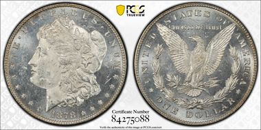 1878 8TF $1 VAM 1 Spear Point MS63PL