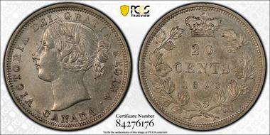 1858 20C Blundered I in VICTORIA AU53