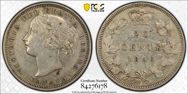 1858 20C Medallic ↑↑ XF45