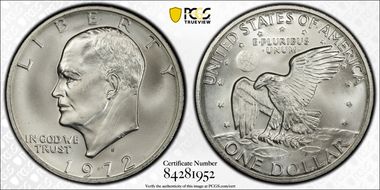 1972-S $1 Silver MS66