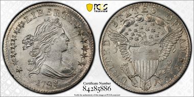 1798/7 10C 16 Star Reverse MS65