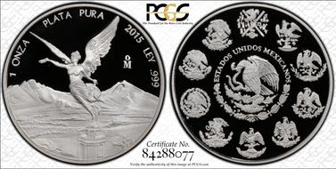 2015-Mo Onza Libertad  Ag PR69DCAM