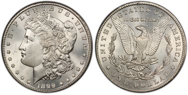 1899-S $1 VAM 7, Doubled Date MS65