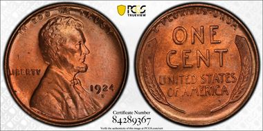 1924-D 1C MS65RD