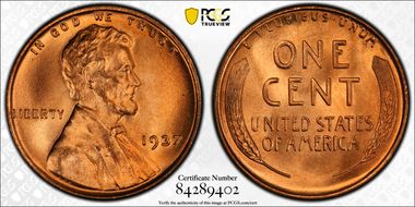 1937 1C MS67+ RD