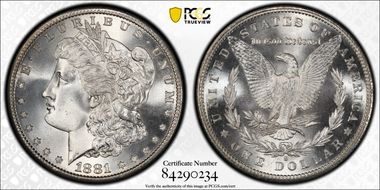1881-S $1 MS68+