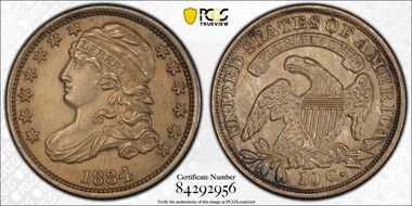 1834 10C JR-1 Large 4 MS62