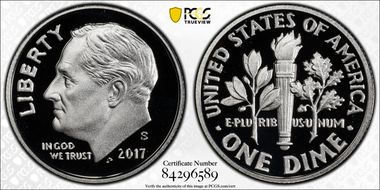 2017-S 10C First Day of Issue PR70DCAM