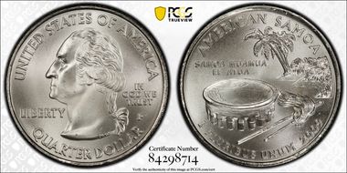 2009-P 25C American Samoa Satin Finish SP67