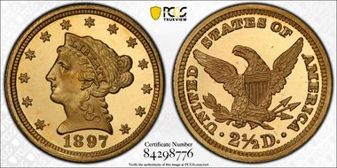 1897 $2.50 PR67+ DCAM
