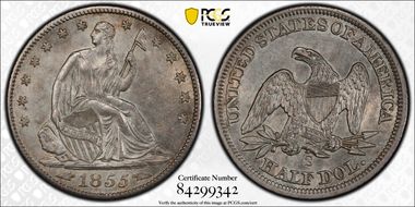 1855-S 50C Arrows MS62