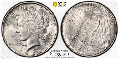 1922-D $1 MS66