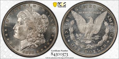 1878 8TF $1 MS64PL