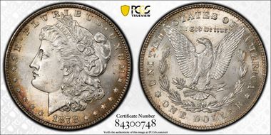 1878 7TF $1 Reverse of 1878 MS63