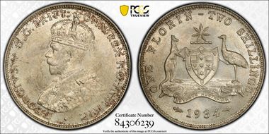 1934(m) Florin MS65
